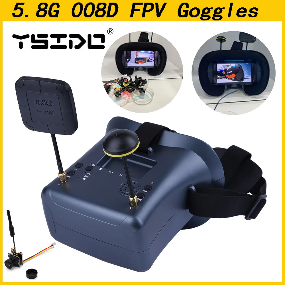 008D 5.8G 40CH 4.3인치 800*480 비 - Skyzone Cobra X V2 Fpv Goggles 리뷰 및 가격